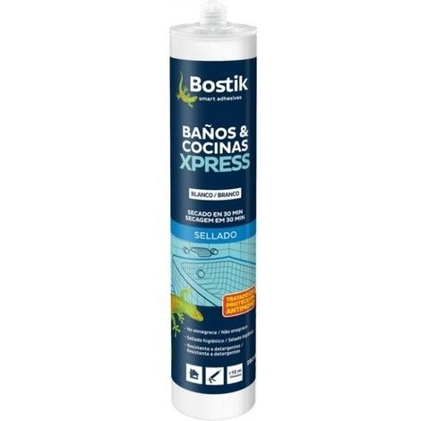Bostik Sil Baños Cocinas Blanco Express Cartuchos 280 ML/C12 /30606980 /30621570/