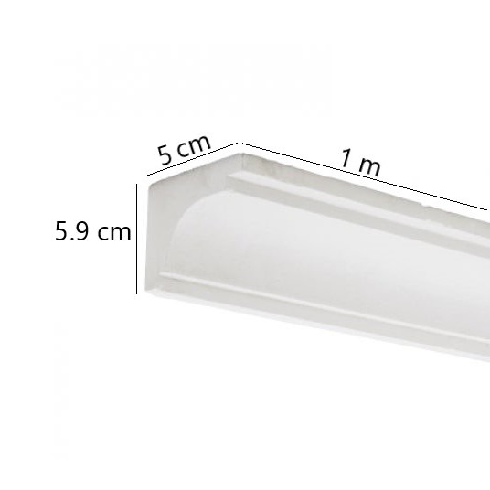 Moldura Mini Media Caña 1. Medidas 5.9 x 5 cm. (1m) /5017/
