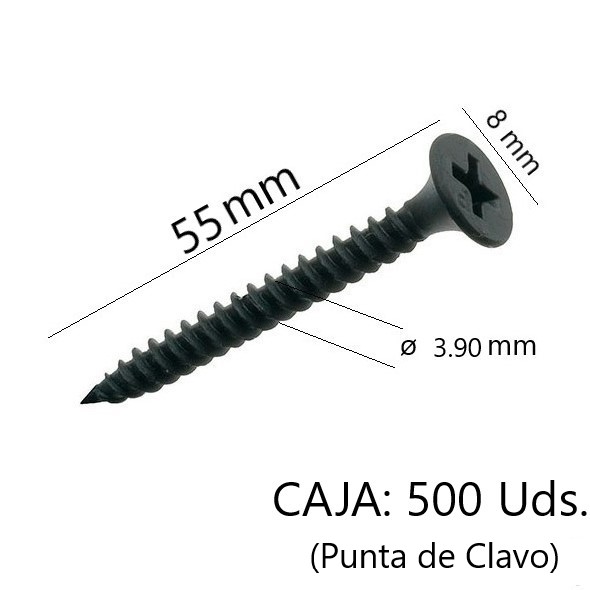 Tornillos 55 mm (500 uds) Pladur /4070629/