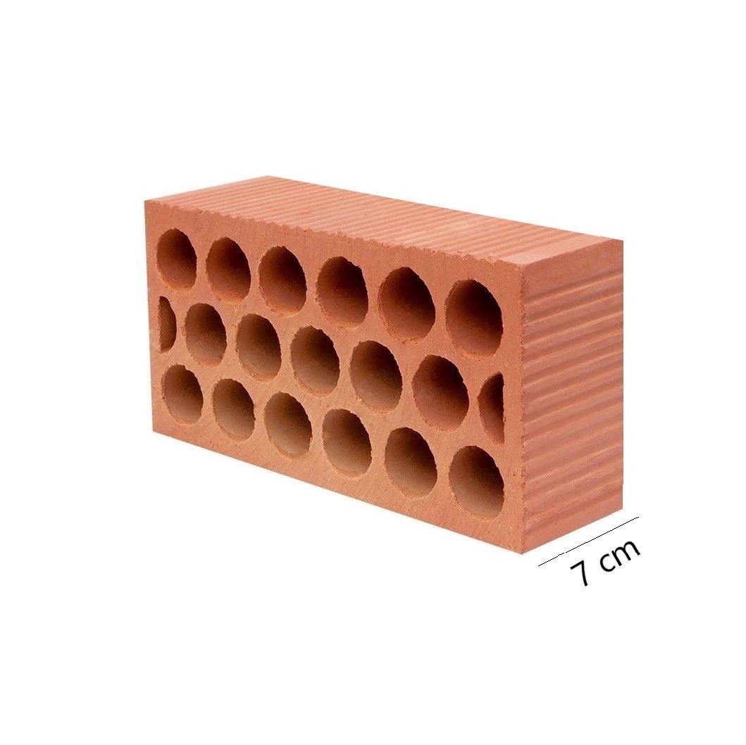 Ladrillos TCeramico Macizo (7cm) (Perforado)