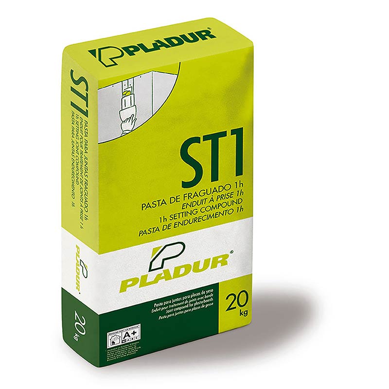 Junta Rápida1H. Saco verde Claro Pladur  (20kg) /161710/