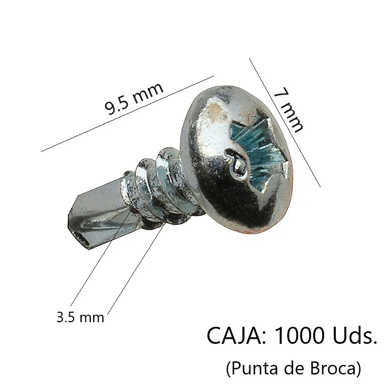 Tornillos MM (3.5x9.5) Pladur (1000uds) /4070679/
