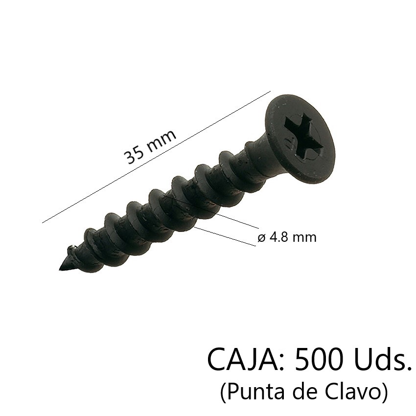 Tornillos PP 35 mm (500 uds) Pladur /4070635/